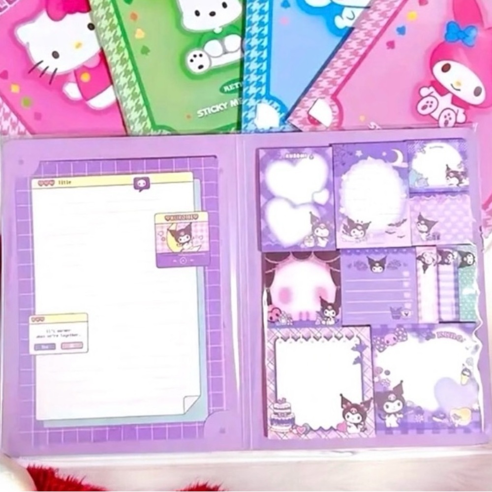 Sanrio KUROMI Self-Stick Notes Stationary Book - Picture 7 of 8
